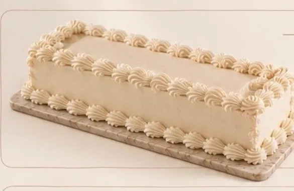 Long cake com acabamento em buttercream